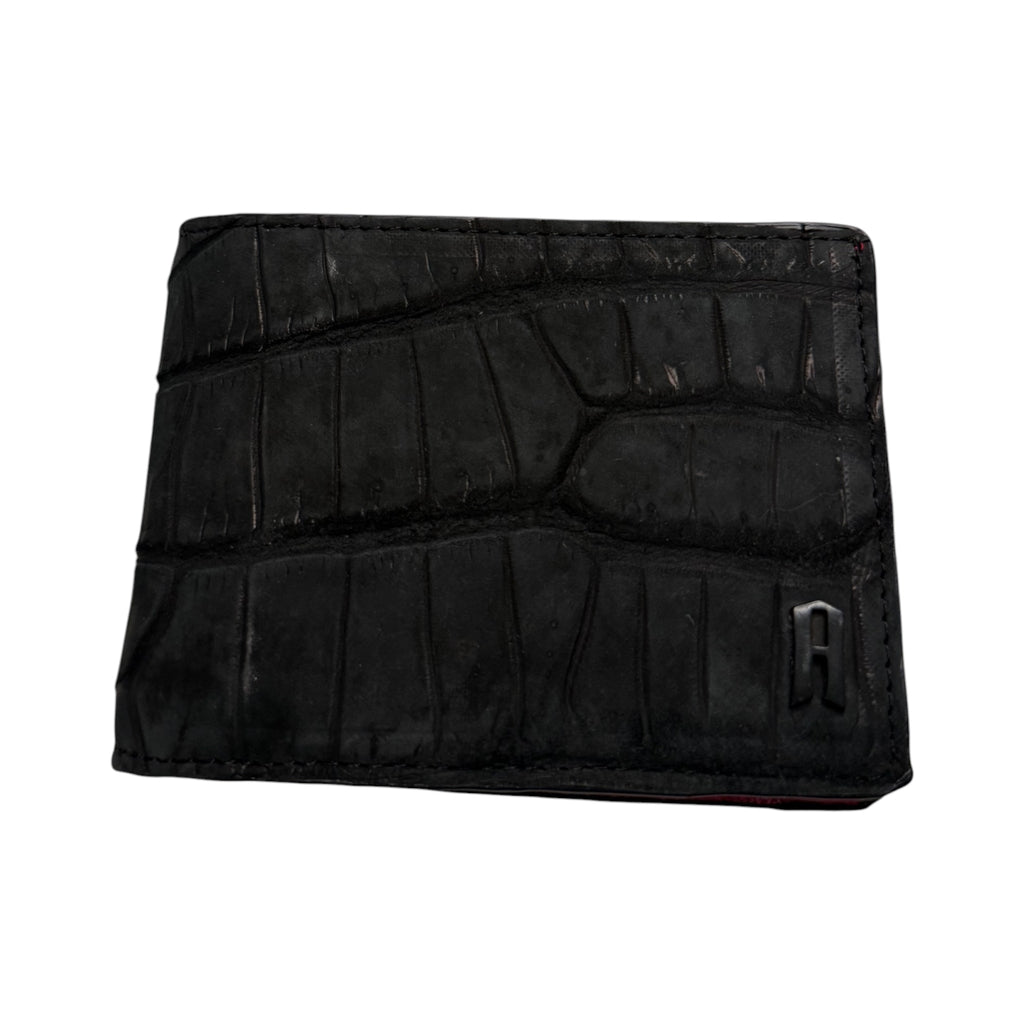 Bifold Wallet - Croc Suede